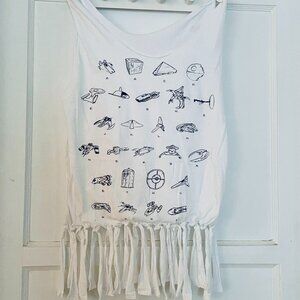 UPCYCLED Famous Spaceships from TV/Movies Handmade T-Shirt Tote